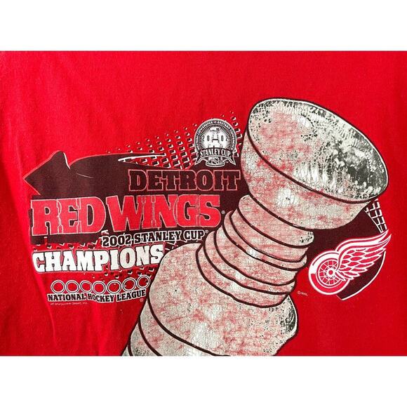 VTG Detroit Red Wings NHL Shirt XL 2000's Lee Sport T-Shirt 100% Cotton - Picture 4 of 15